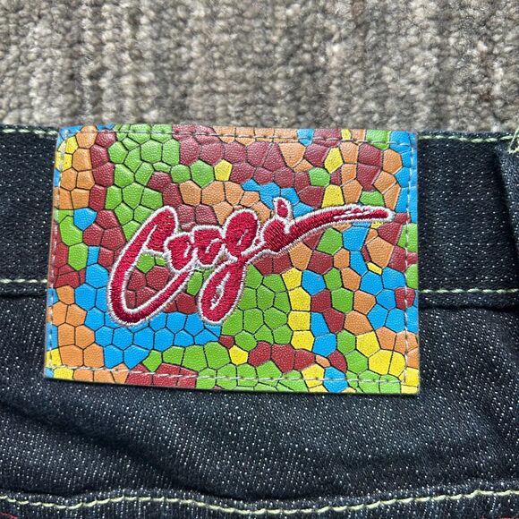 Coogi Vintage Y2K Rainbow Sneaker Jeans, Size 40 x 34, Dark Wash - Picture 5 of 8